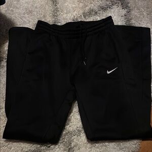 Nike Black Athletic Pants with White Logo